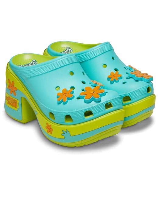 CROCSTM Black Scooby-Doo! Siren Clog; Lime Punch