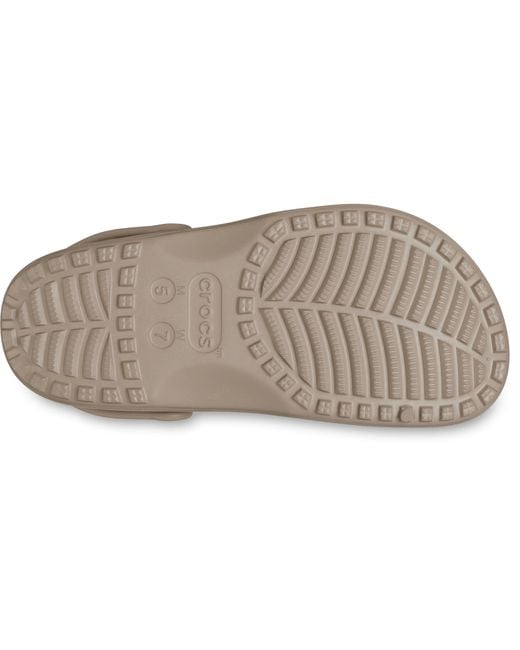 CROCSTM Black Classic Floral Cut-Out Clog; Taupe