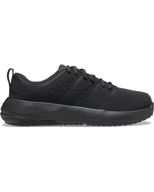 CROCSTM Black On The Clock Work Sneaker Wide