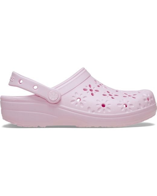 CROCSTM Black Classic Floral Cut-Out Clog