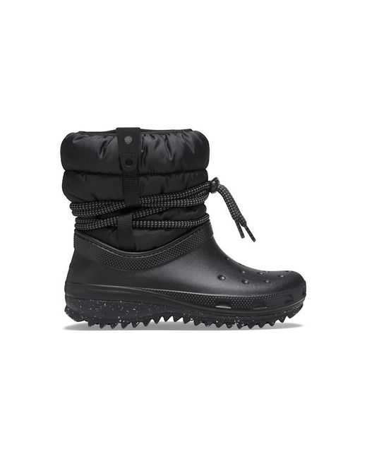Crocs™ Lace Classic Neo Puff Luxe Boot in Black | Lyst