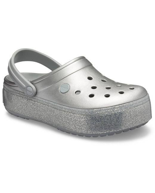 Crocband platform metallic blooms clog deals