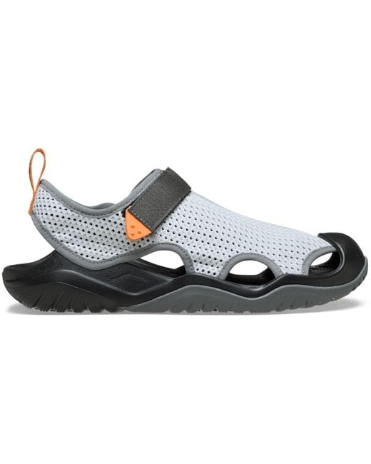 CROCSTM Black Swiftwater Mesh Deck Sandal for men