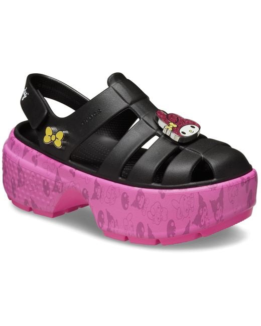 CROCSTM Black Hello Kitty And Friends My Melody And Kuromi Stomp Sandal; Multi