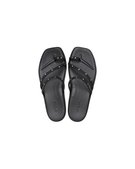 CROCSTM Black Miami Toe Loop Studded Sandal