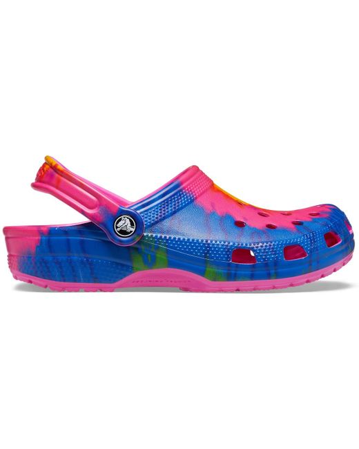 CROCSTM Electric Pink / Multi Classic Tie-dye Graphic Clog