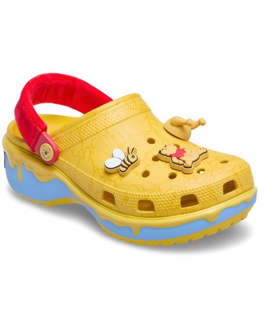 CROCSTM Orange Disney Winnie The Pooh Classic Platform Clog Multi