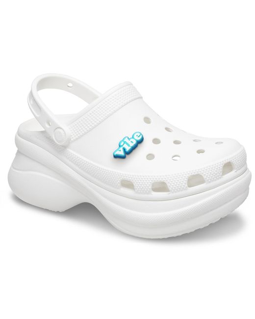 white bae clogs