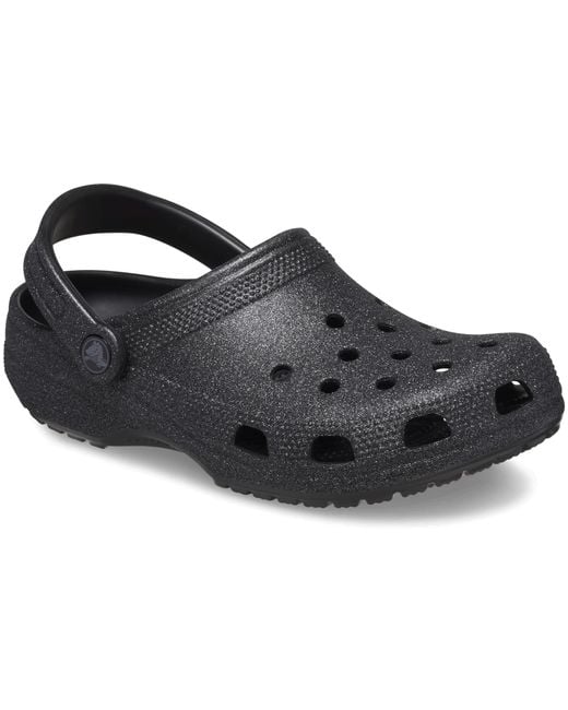 CROCSTM Black Classic Glitter Clog