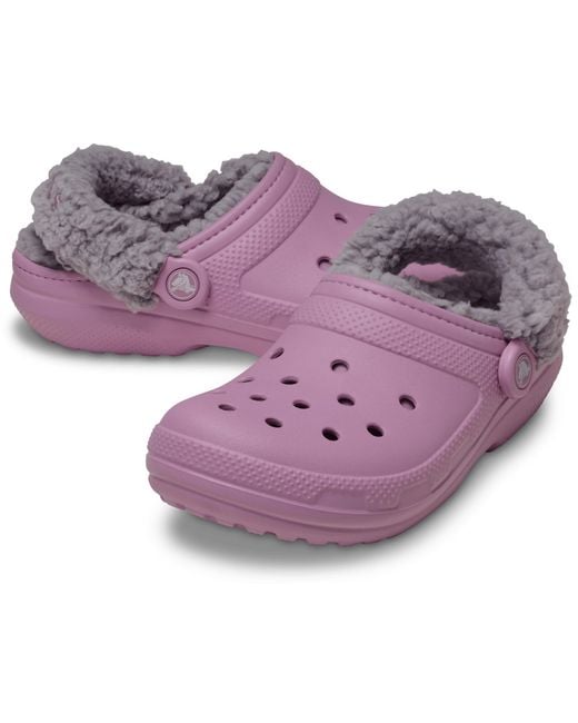 CROCSTM Purple Classic Fleece Lined Clog
