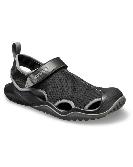 CROCSTM Black Swiftwater Mesh Deck for men