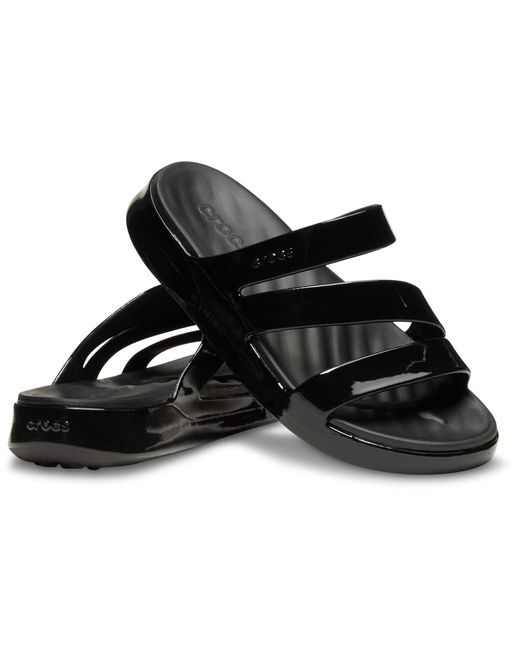 CROCSTM Black Getaway Patent Strappy