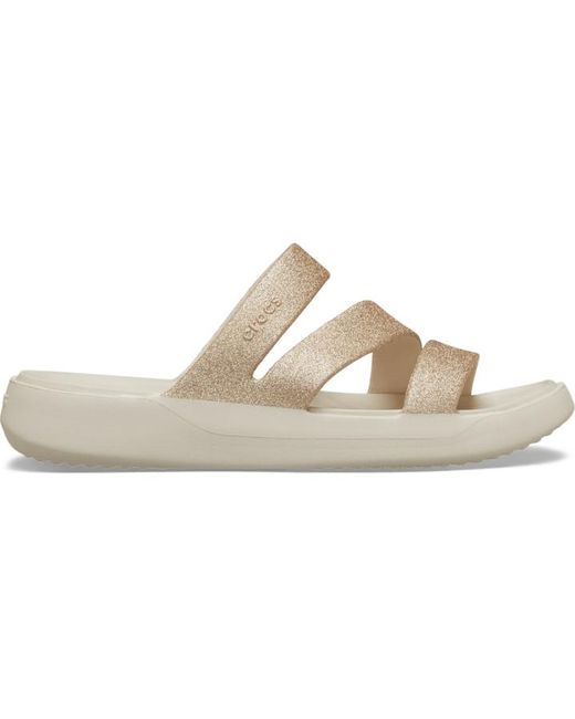 CROCSTM Black Getaway Glitter Strappy