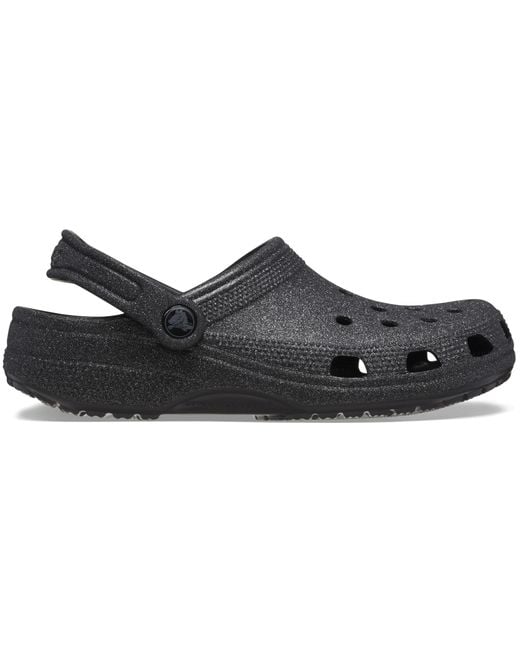 CROCSTM Black Classic Glitter Clog