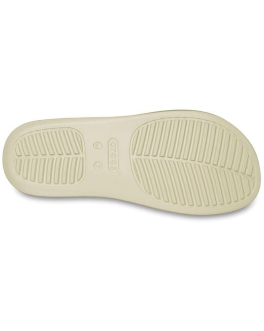 CROCSTM Natural Getaway Platform Toe Loop Metallic Sandal
