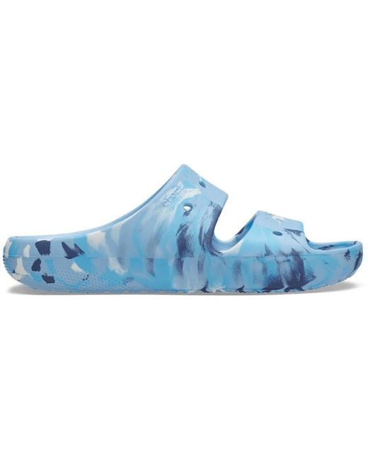CROCSTM Blue Classic Marbled Sandal V2; Calcite Multi