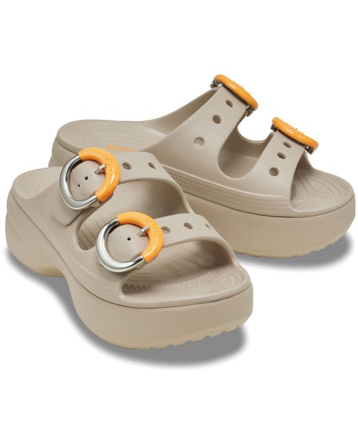 CROCSTM Black Saturday Platform Dipped Buckle Sandal