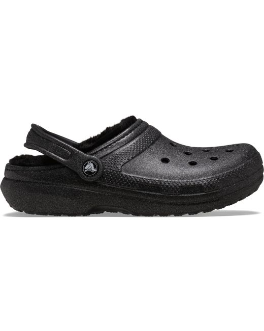CROCSTM Black Classic Fuzz Lined Glitter