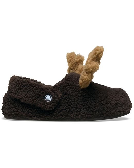 CROCSTM Black Classic Cozzzy Reindeer Slipper