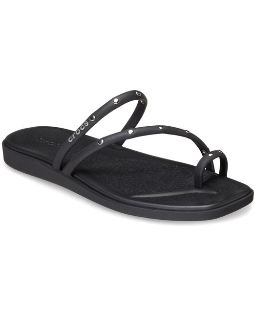 CROCSTM Black Miami Toe Loop Studded Sandal