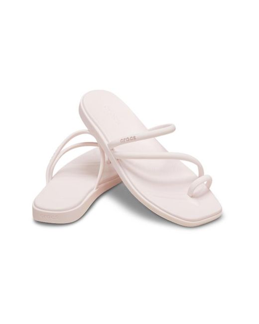 CROCSTM Black Miami Toe Loop Sandal; Chalk