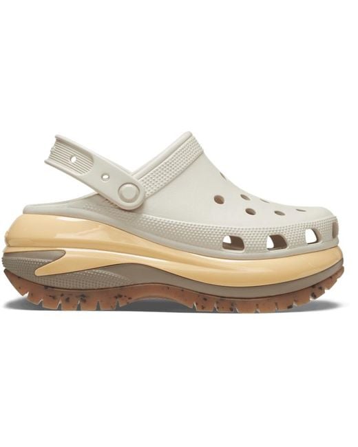 CROCSTM Black Mega Crush Clog; Almond Tint Multi
