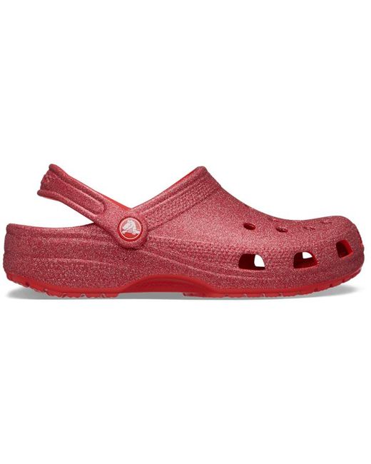 CROCSTM Red Classic Glitter Clog; Cherry