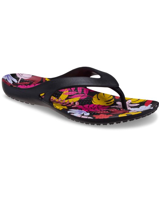 CROCSTM Black Kadee Ii Tropical Floral Flip
