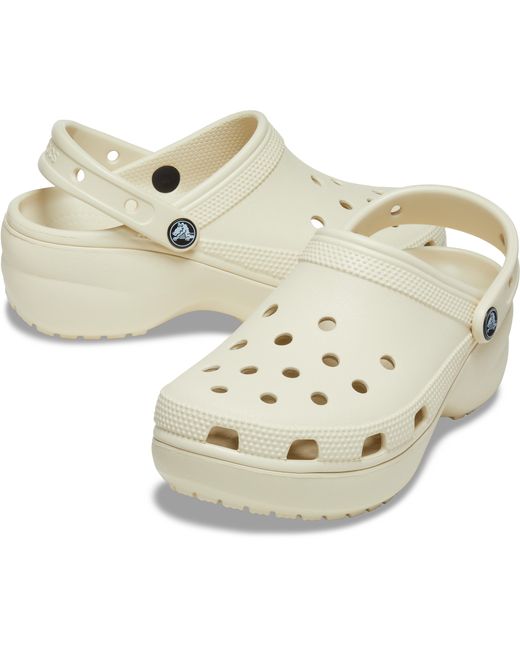 CROCSTM Black Classic Platform Clog; Taupe