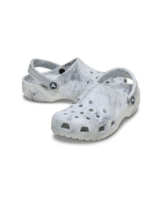 CROCSTM Black Classic Watercolor Marbled Clog