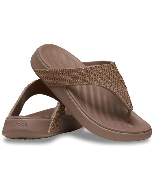 CROCSTM Black Getaway Triangle Flip Flops