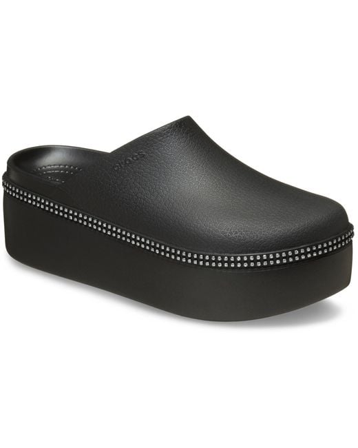 CROCSTM Black Dylan Platform Diamante Clog