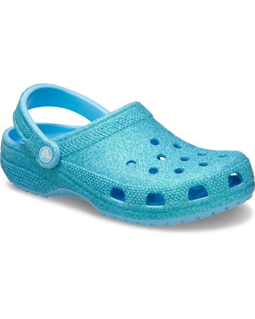 CROCSTM Blue Classic Iridescent Glitter Clog