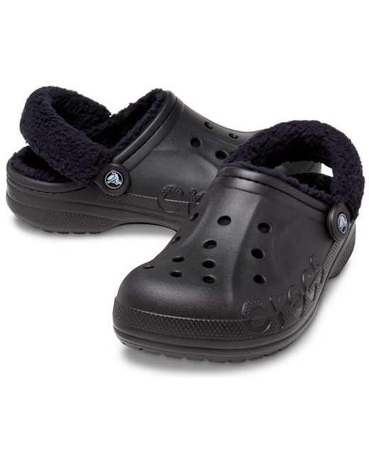 CROCSTM Black Baya Lined Fuzz-Strap