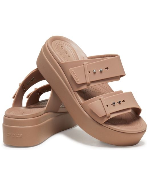 CROCSTM Black Brooklyn Buckle; Latte