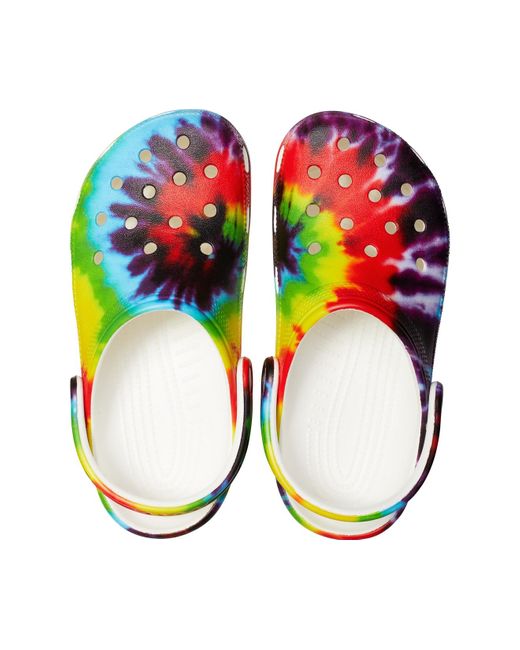 crocs multicolor tie dye