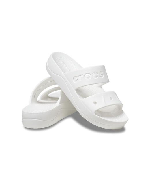 CROCSTM Black Baya Platform Sandals White Size 5 Uk