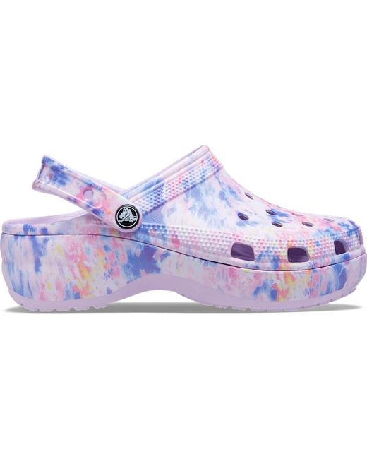 Crocs™ Classic Platform Tiedye Graphic Clog in Purple Lyst Canada