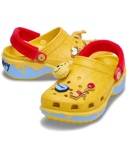 CROCSTM Orange Disney Winnie The Pooh Classic Platform Clog Multi