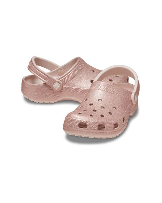 CROCSTM Black Classic glitter clogs