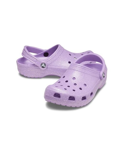 Crocs Classic Glitter Clog in Purple Lyst