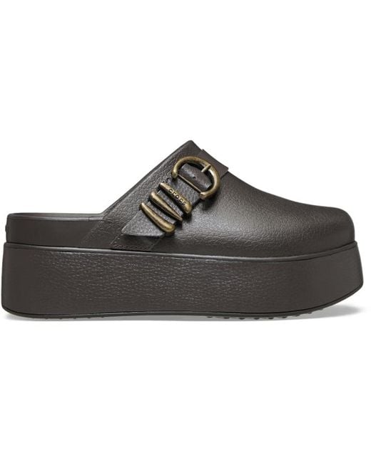 CROCSTM Black Dylan Platform Boho Buckle Clog