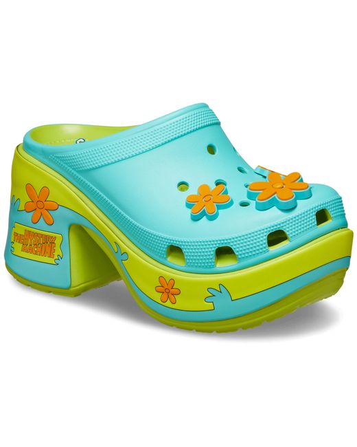 CROCSTM Black Scooby-Doo! Siren Clog; Lime Punch