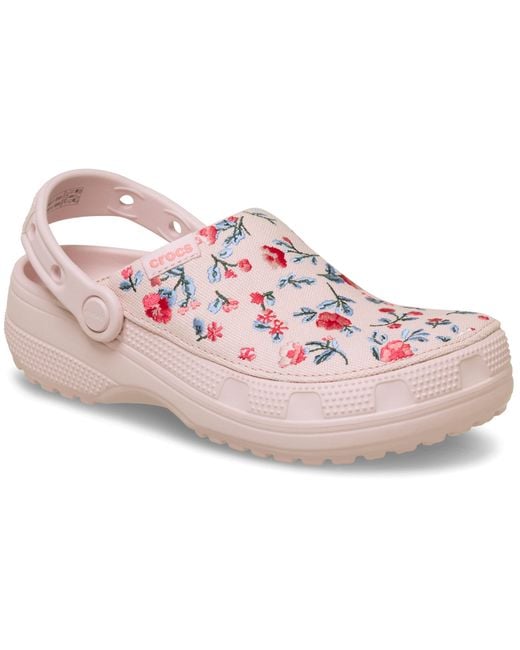 CROCSTM Black Classic Crafted Floral Clog
