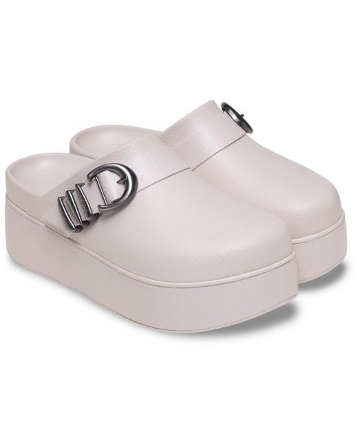 CROCSTM Black Dylan Platform Boho Buckle Clog