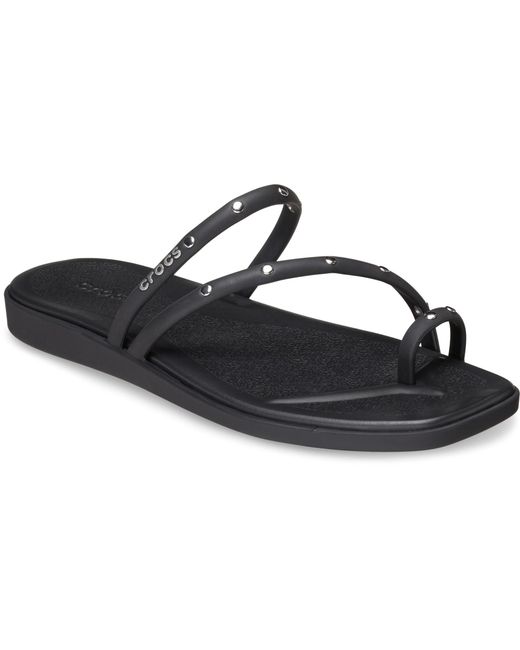 CROCSTM Black Miami Toe Loop Studded Sandal