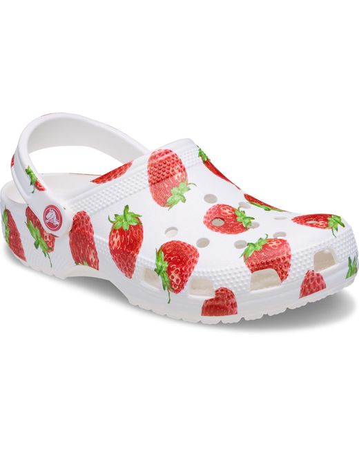 CROCSTM Black Classic Fresh Fruits Clog; Strawberry