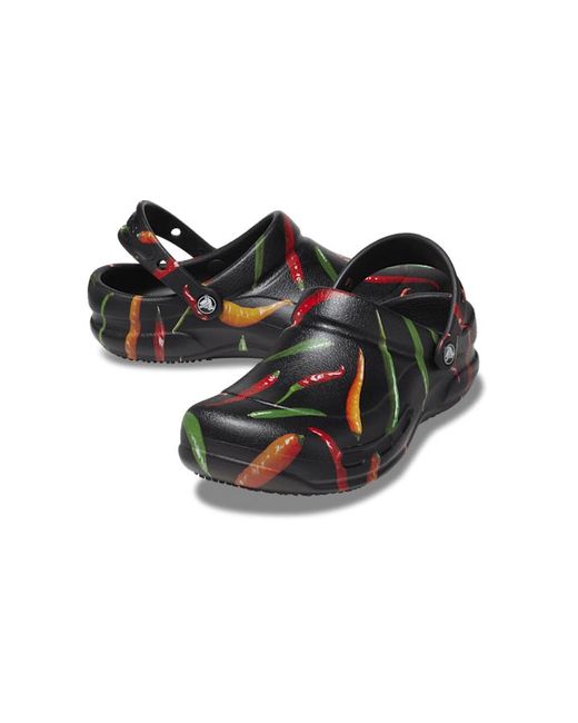 Crocs™ Bistro Graphic Work Clog In Black Lyst 2219