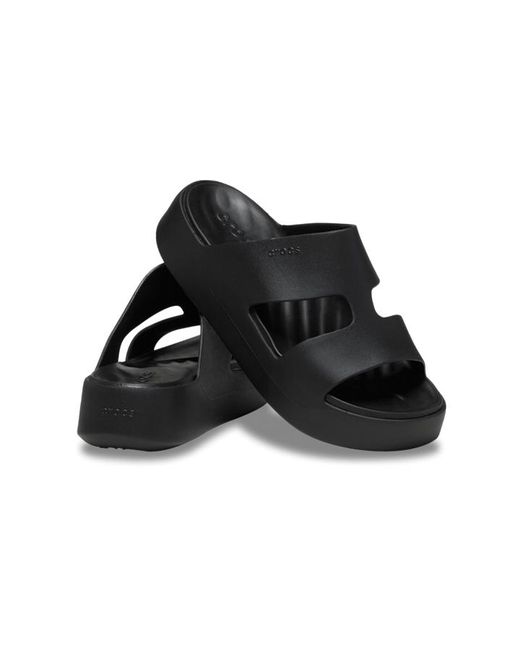CROCSTM Black Getaway Platform H-Strap