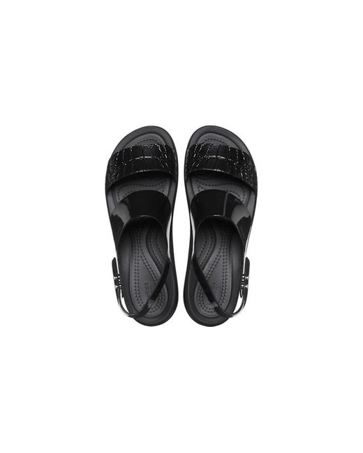 crocs brooklyn low wedge black